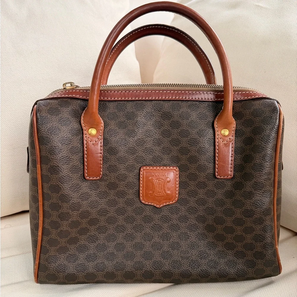 Vintage Celine Brown Macadam Boston - Picture 1 of 14